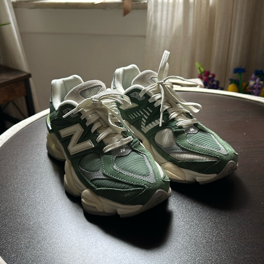 New Balance 9060 Nori Green and Cream